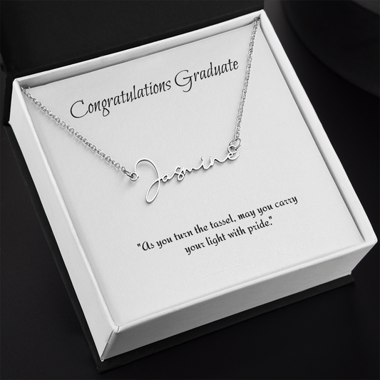 Graduation Personalized Name Necklace – A Gift as Unique as Their Journey