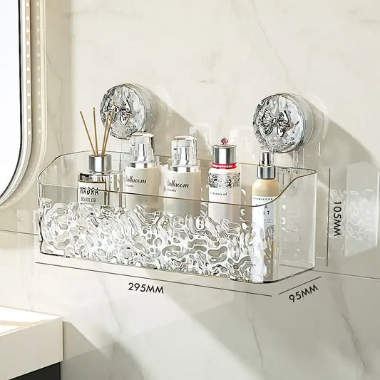 Suction Cup Wall Shelf – No-Drill Bathroom & Kitchen Organizer