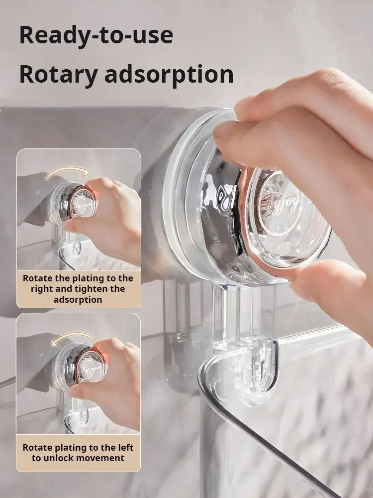 Suction Cup Wall Shelf – No-Drill Bathroom & Kitchen Organizer