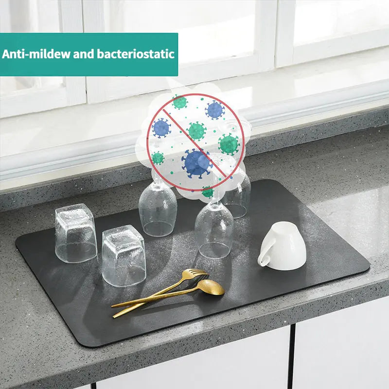 Super Absorbent Sink & Counter Drain Pad – Quick-Dry Mat