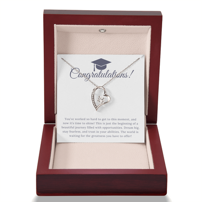 “Forever Love, Forever Proud: A Gift for the Graduate” Love Necklace