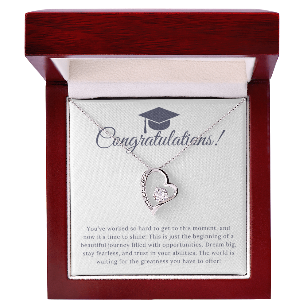 “Forever Love, Forever Proud: A Gift for the Graduate” Love Necklace