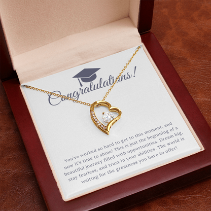 “Forever Love, Forever Proud: A Gift for the Graduate” Love Necklace