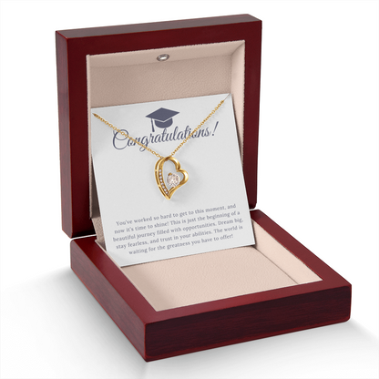 “Forever Love, Forever Proud: A Gift for the Graduate” Love Necklace