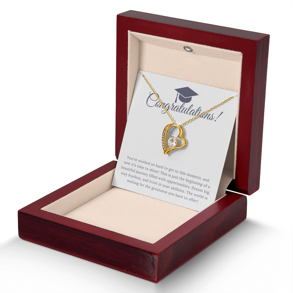 “Forever Love, Forever Proud: A Gift for the Graduate” Love Necklace