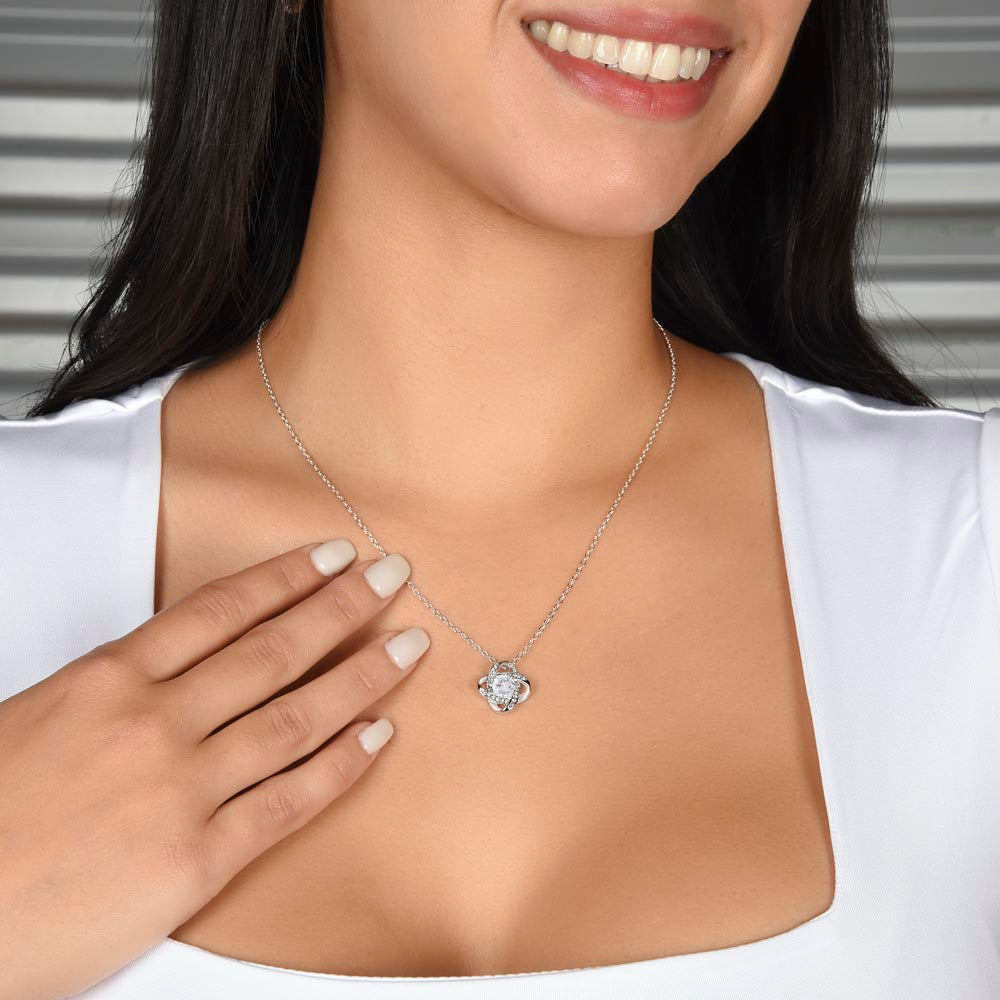 “Forever Connected” Love Knot Necklace Gift for the Graduate