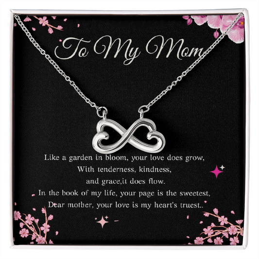 Endless Love Necklace for Mom – Heart Infinity Symbol in Gold or Silver