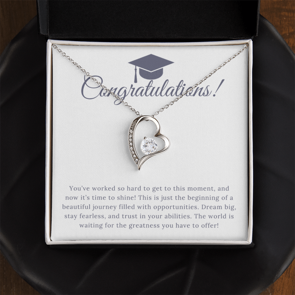 “Forever Love, Forever Proud: A Gift for the Graduate” Love Necklace