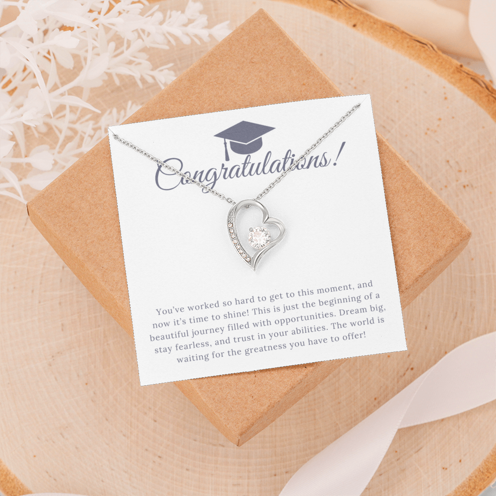 “Forever Love, Forever Proud: A Gift for the Graduate” Love Necklace