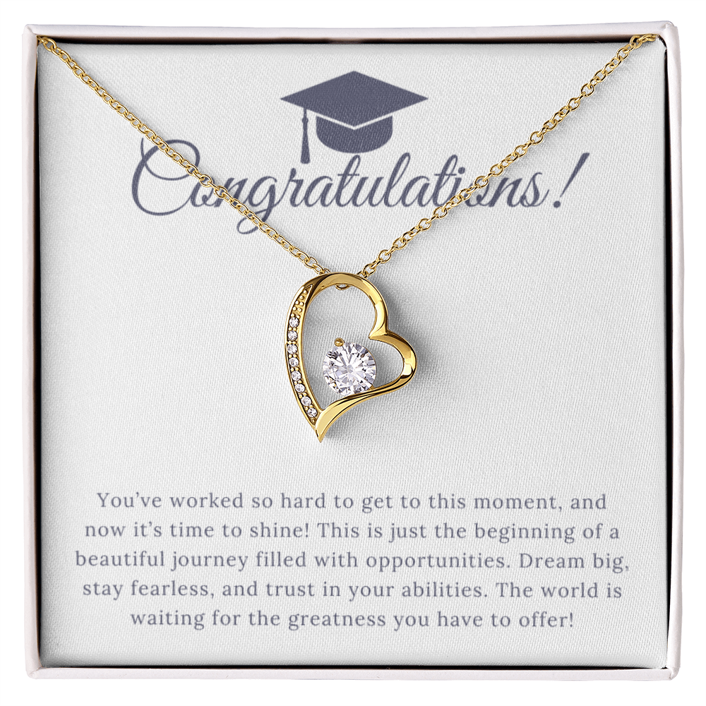 “Forever Love, Forever Proud: A Gift for the Graduate” Love Necklace
