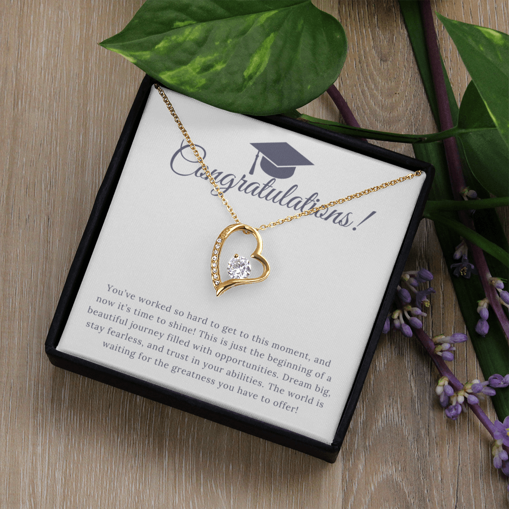 “Forever Love, Forever Proud: A Gift for the Graduate” Love Necklace