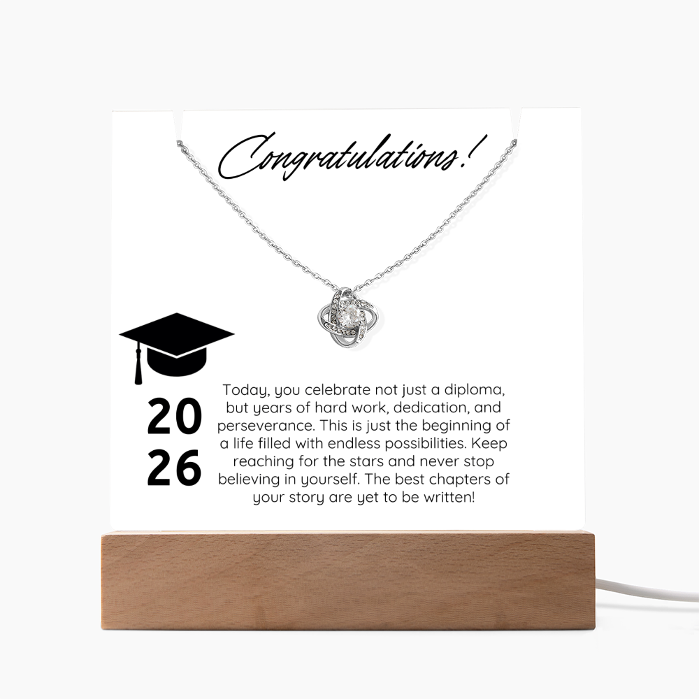 Forever Proud Graduation Acrylic & Necklace Bundle
