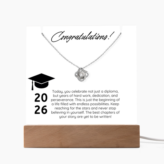 Forever Proud Graduation Acrylic & Necklace Bundle