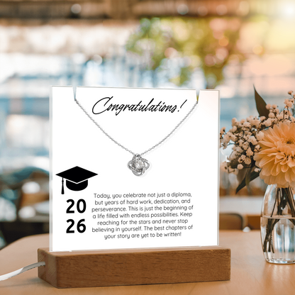 Forever Proud Graduation Acrylic & Necklace Bundle