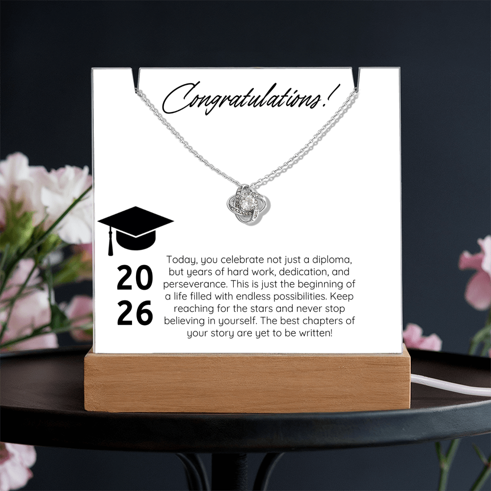 Forever Proud Graduation Acrylic & Necklace Bundle
