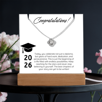 Forever Proud Graduation Acrylic & Necklace Bundle
