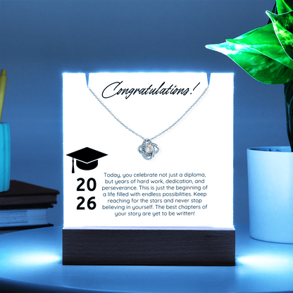 Forever Proud Graduation Acrylic & Necklace Bundle