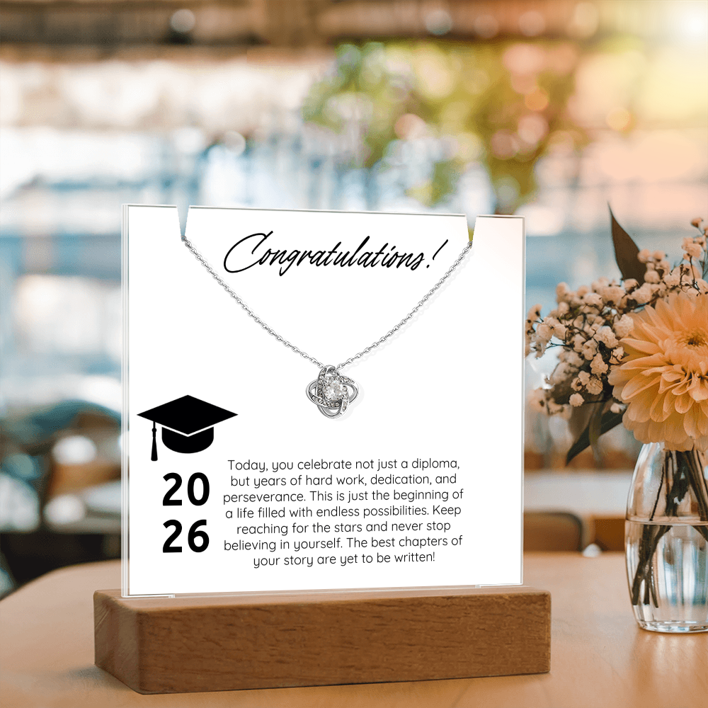 Forever Proud Graduation Acrylic & Necklace Bundle