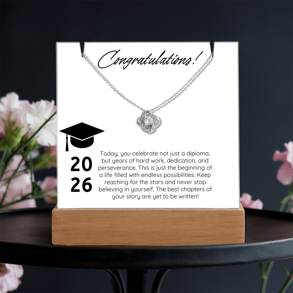 Forever Proud Graduation Acrylic & Necklace Bundle