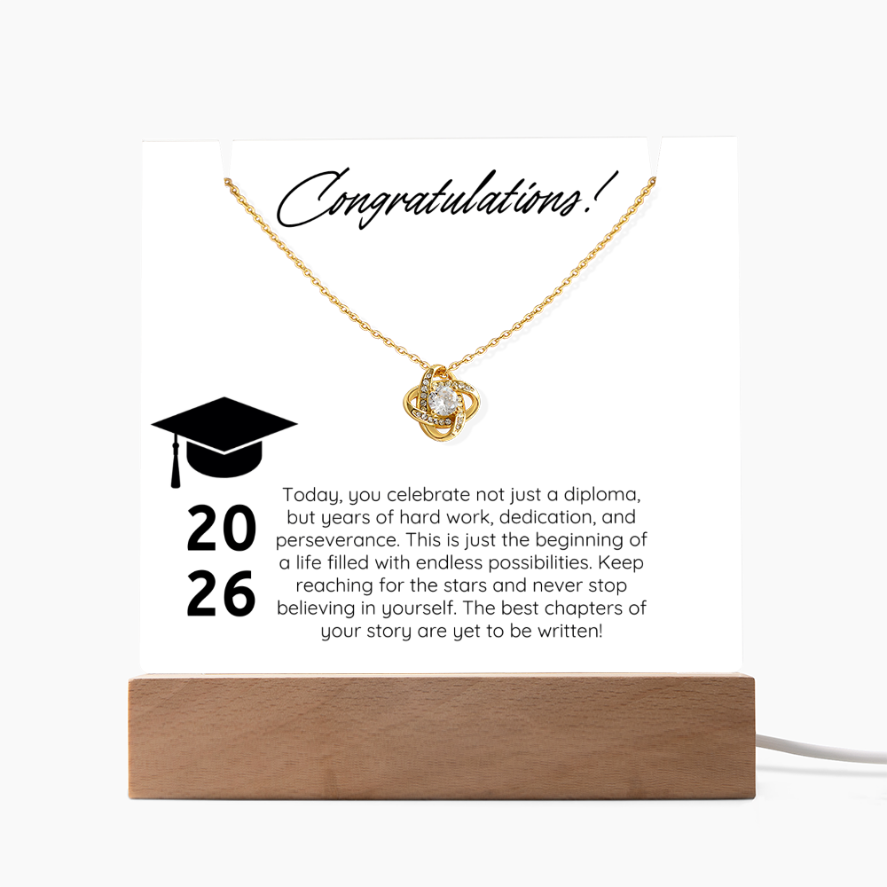 Forever Proud Graduation Acrylic & Necklace Bundle