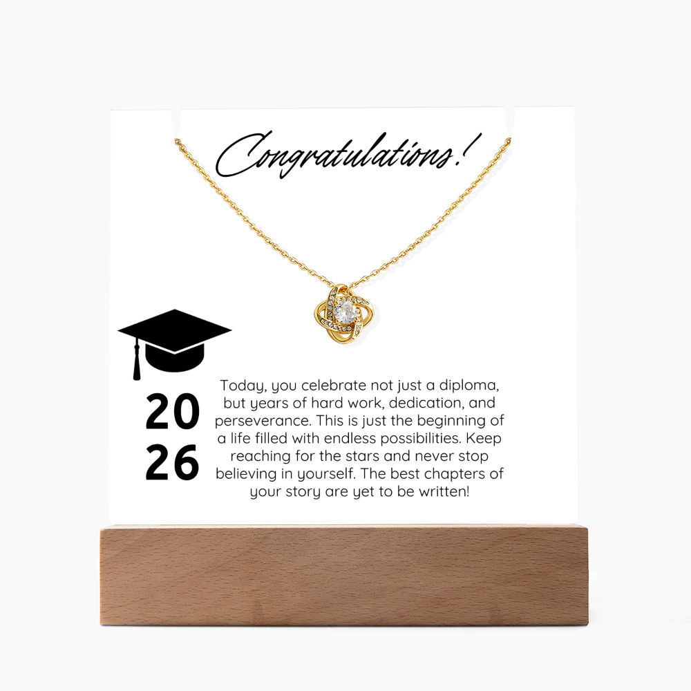 Forever Proud Graduation Acrylic & Necklace Bundle