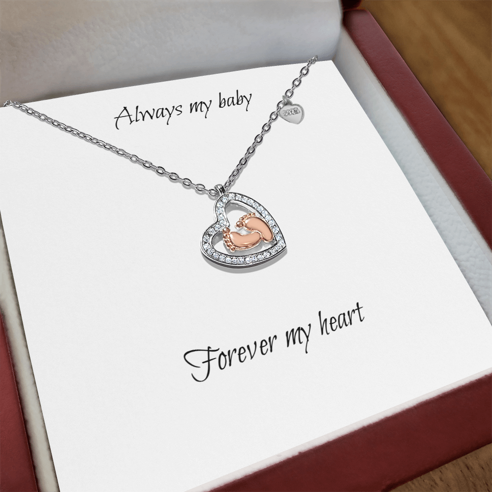 Baby Feet Heart Necklace – A Tribute to the Bond Between Mom & Baby