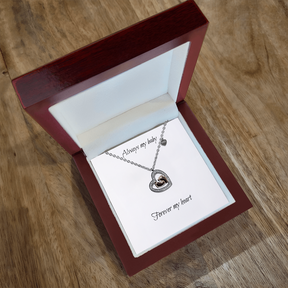 Baby Feet Heart Necklace – A Tribute to the Bond Between Mom & Baby