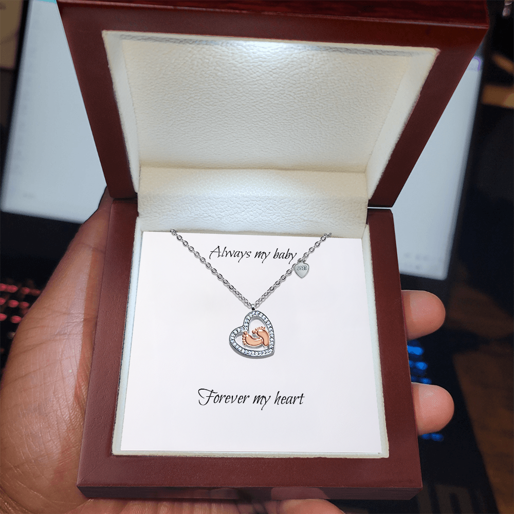 Baby Feet Heart Necklace – A Tribute to the Bond Between Mom & Baby