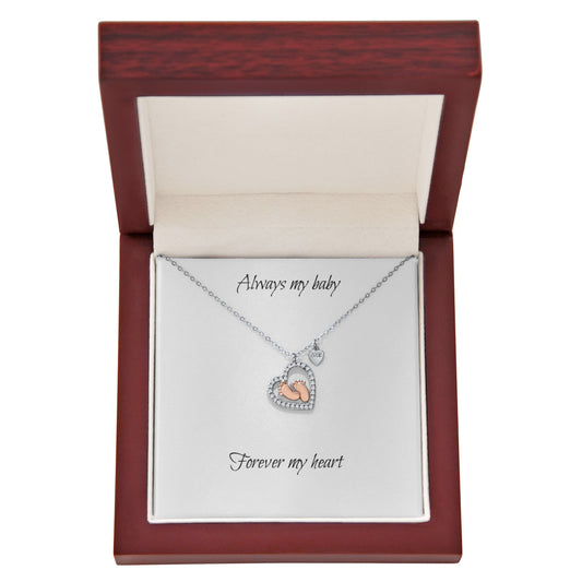 Baby Feet Heart Necklace – A Tribute to the Bond Between Mom & Baby