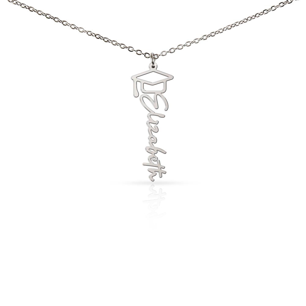 Graduation Gift Name Necklace – Custom Script Pendant