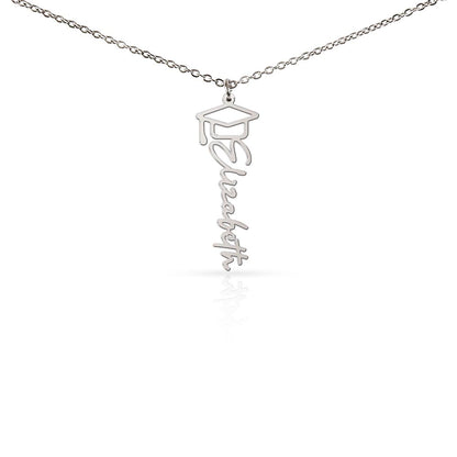 Graduation Gift Name Necklace – Custom Script Pendant