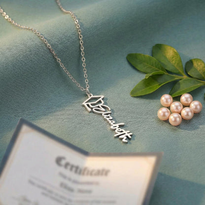 Graduation Gift Name Necklace – Custom Script Pendant