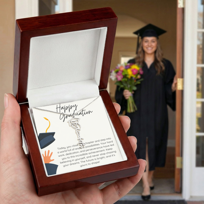 Graduation Gift Name Necklace – Custom Script Pendant