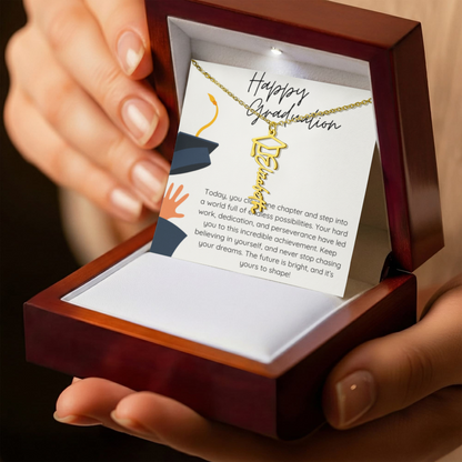 Graduation Gift Name Necklace – Custom Script Pendant