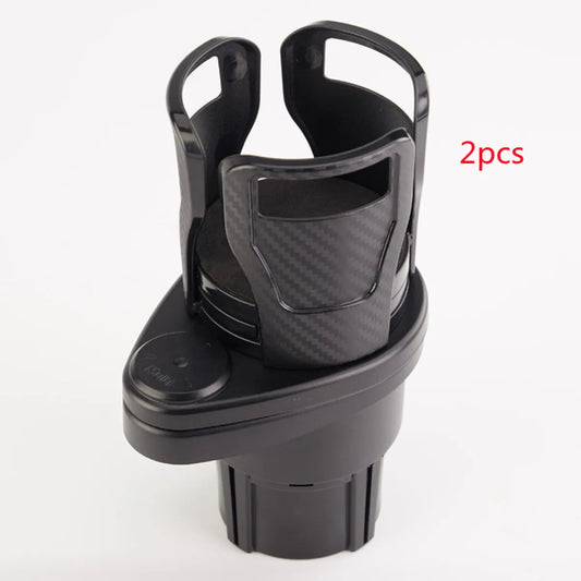 Carbon Fiber Car Cup Holder – Sleek Dual-Slot Organizer