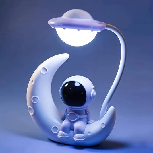 Moon Astronaut LED Nightlight – Dreamy Space Lamp for Kids & Adults