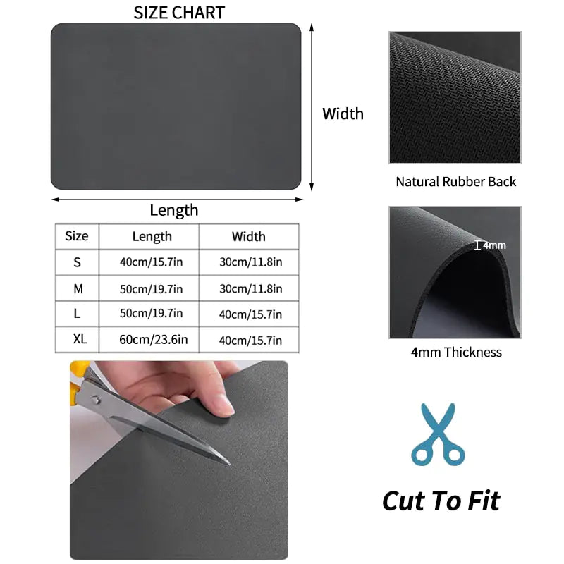 Super Absorbent Sink & Counter Drain Pad – Quick-Dry Mat